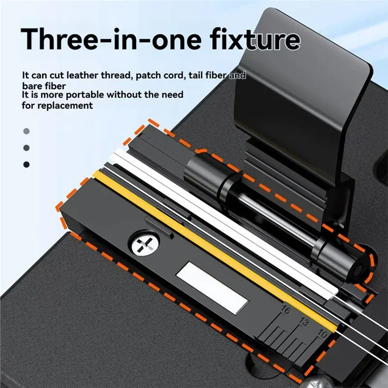 HB-08 Fiber Optic Cutter Tool Set With Hot Melt Cold Splicing Cable Cutter Plier Fiber Fusion Splicing Machine-A86G