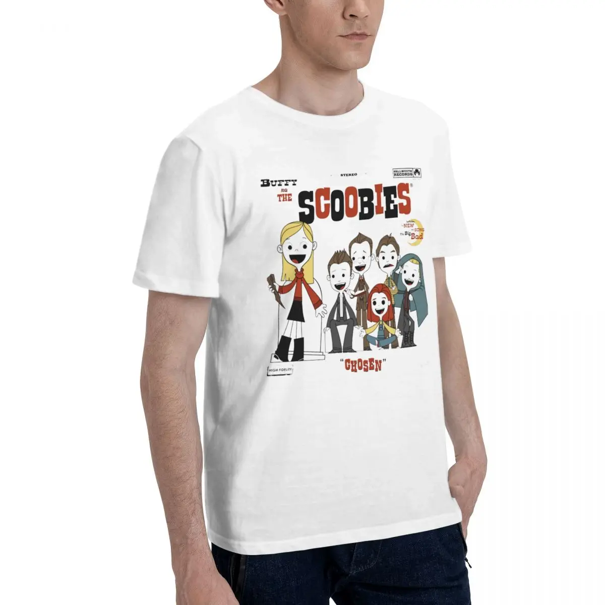 Men T Shirt Buffy The Vampire Slayer Buffy And The Scoobies Cartoon Idea Y2K Graphic Crewneck Unisex Tops T Shirts