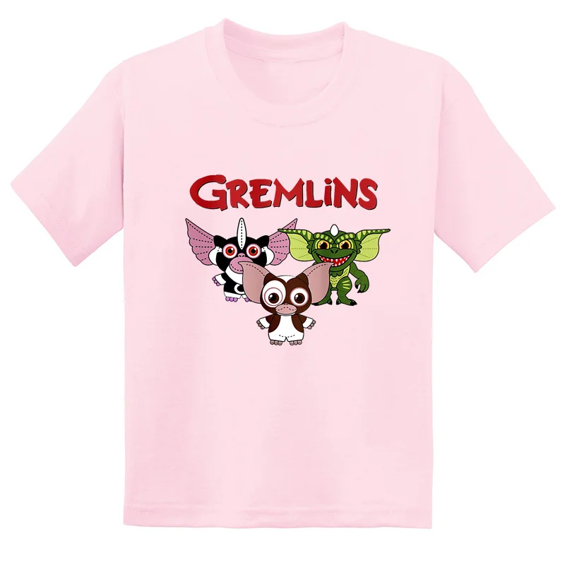 Cute Gremlins Gizmo Cartoon Print Funny Kids T shirt Summer Casual Kawaii Children Clothes Short Sleeve Baby Boys Girls T-Shirts