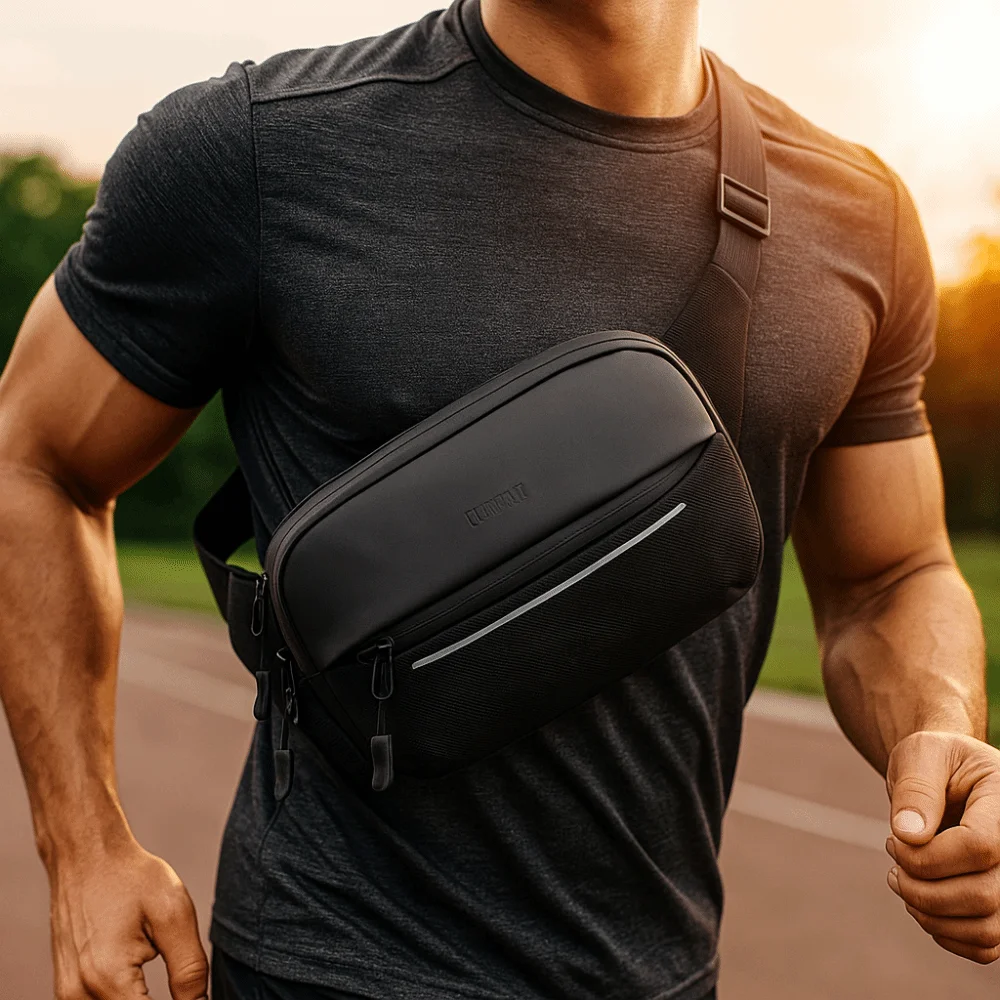 

Pack Waterproof Shoulder Bag Multifunction Simple Design Crossbody Sling Bag Fashionable Expandable Messenger Bag Daily Use