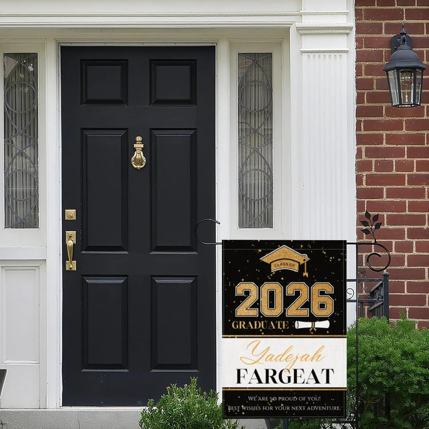 Custom Graduation Garden Flag with Name and School Name Personalized Outdoor Decor-Class of 2026 Yard Sign for High School o AAS