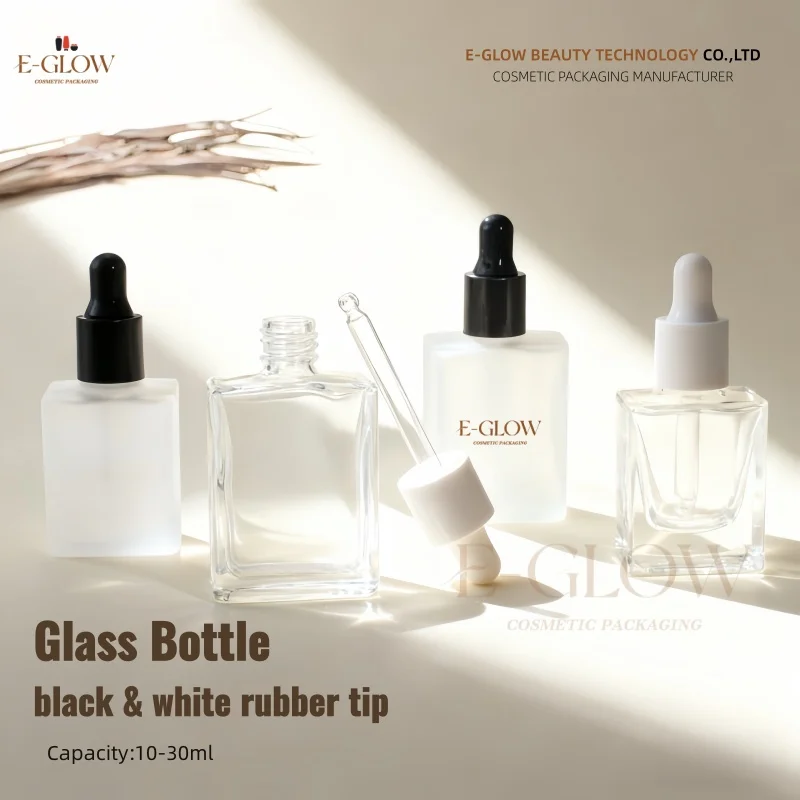 【Logo Custom】100Pcs Customized Small Batch Customization Factory for Transparent/frosted Glass Bottles with Three Specifications