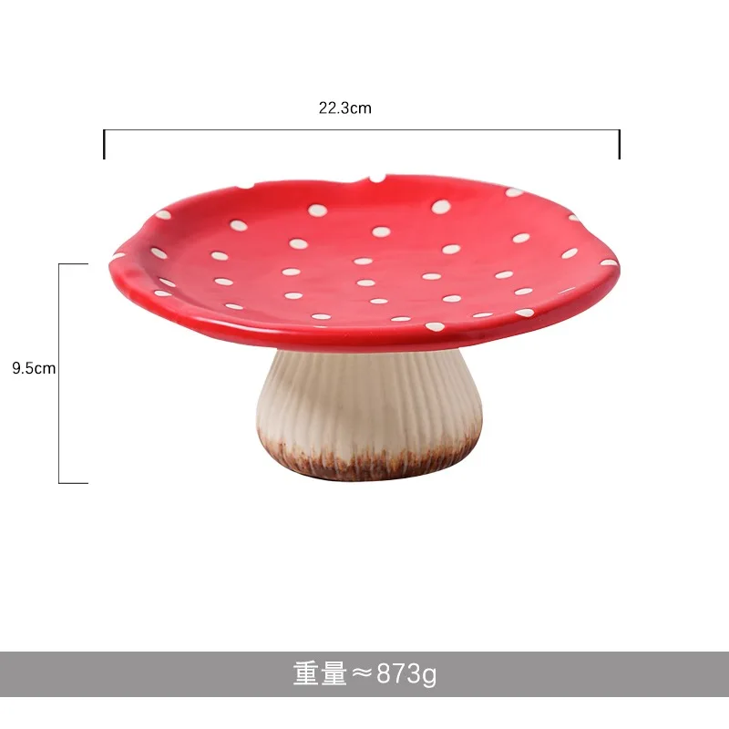 

Ceramic Cute Mushroom Tableware Bowl And Plate Home Set High End Feeling Bowl And Plate New Style Soup Bowl And Plate
