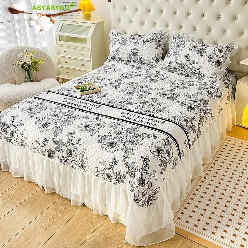 Bedspread for Bed Tatami Quilted Thicken Blanket Soft Washed Cotton Bed Cover King Size Bedding Bed Spread Pillowcase 245x270cm