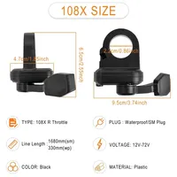 3Pin Accelerator Throttle For IScooter IX3 IX4 Urban Glide E-CROSS ONE Pro2 Electric Scooter Thumb Dia Accelerator WP Plug