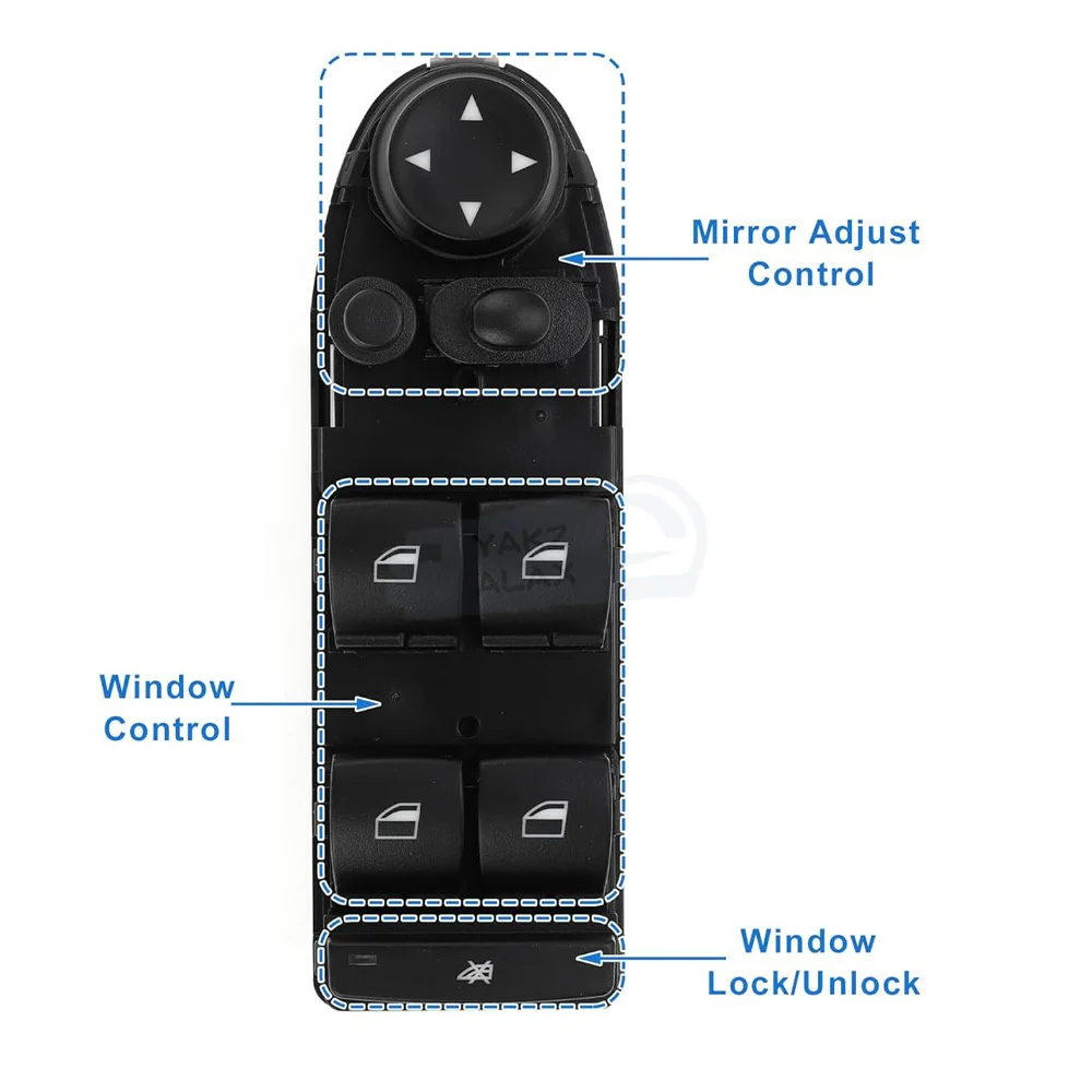 For BMW X5 E70 X6 E71 E72 2007 2008 2009 2010 2011 2012 2013 Electric Master Power Window Control Switch Button 61319217333 view 5