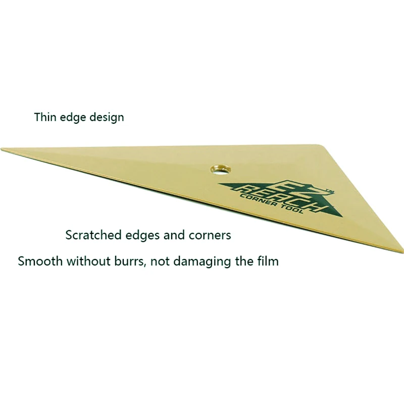 New 1Pc Soft Triangle Go Corner Squeegee Vinyl Car Wrap Window Tinting Scraper Carbon Film Window Edge Installation Tucking Tool
