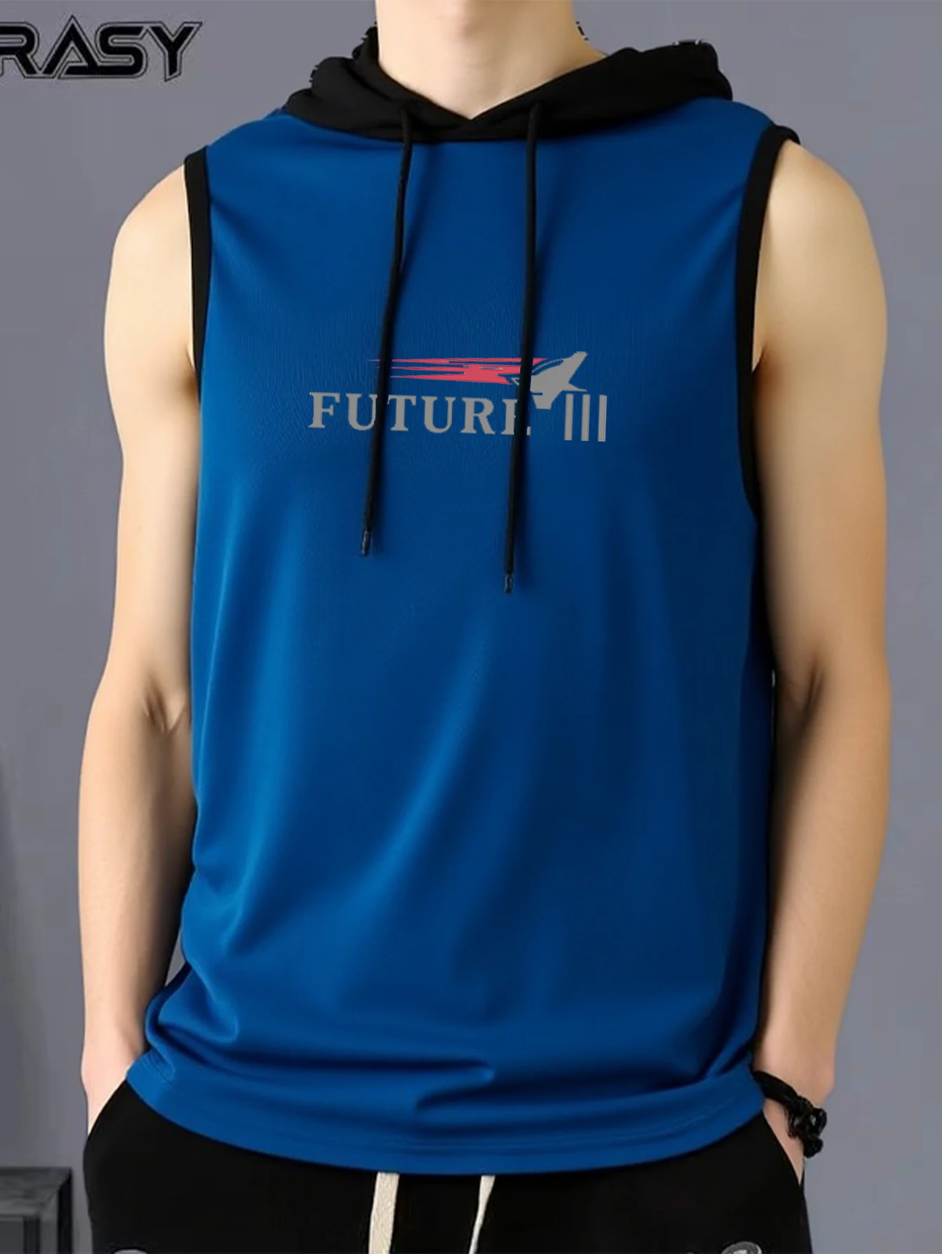 

Новый мужской жилет с капюшоном и цветными блоками, спортивная удобная повседневная одежда