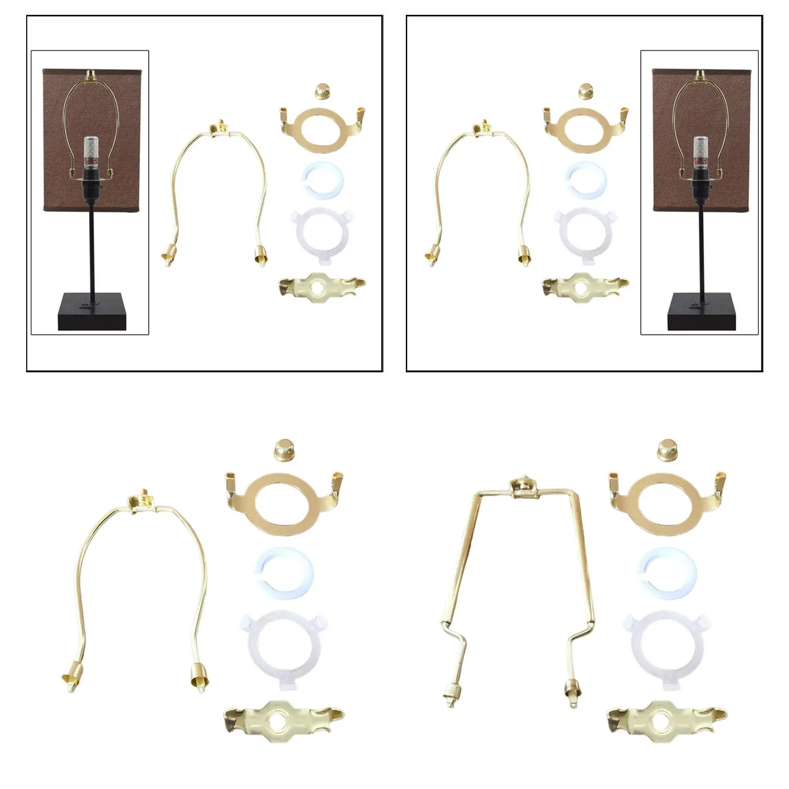 Lamp Shade Harp Holder Adjustable Bracket Support Hardware Parts Lamp Harp Set