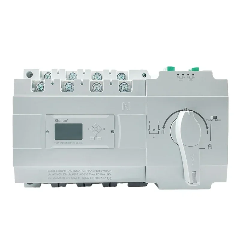 C Type ATS Dual Power Automatic Transfer Switch 630A AC220V Diesel Generator Controller Auto Changeover Switch Converter