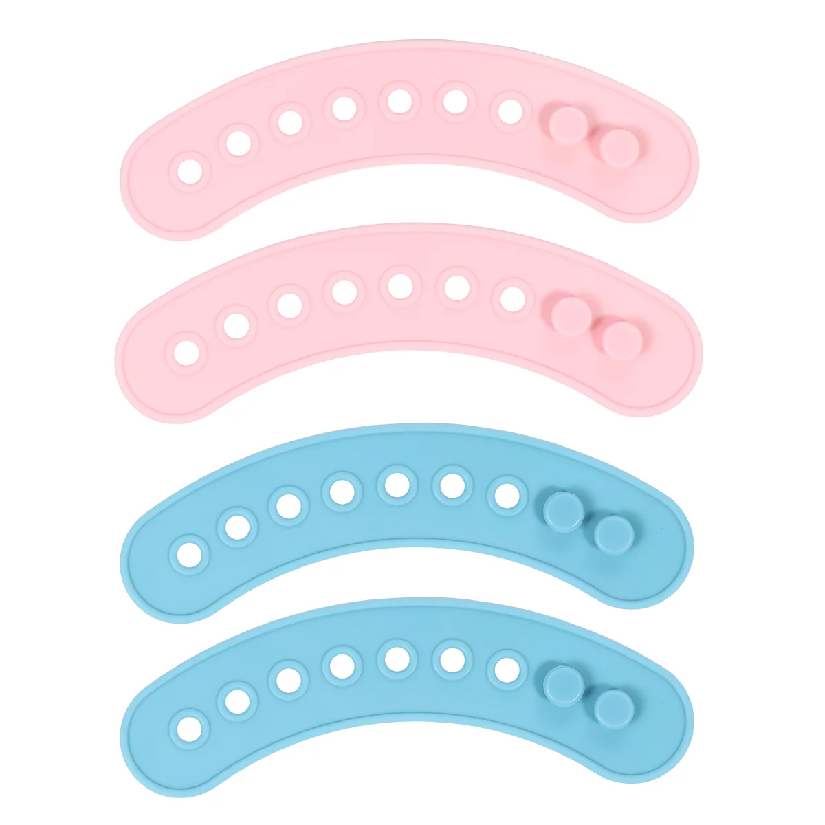 

4Pcs Baby Eating Apron Extender 7 Adjustable Choices Easy to Use Safe Silicone Material for Thick Clothes Baby Bibs Extender