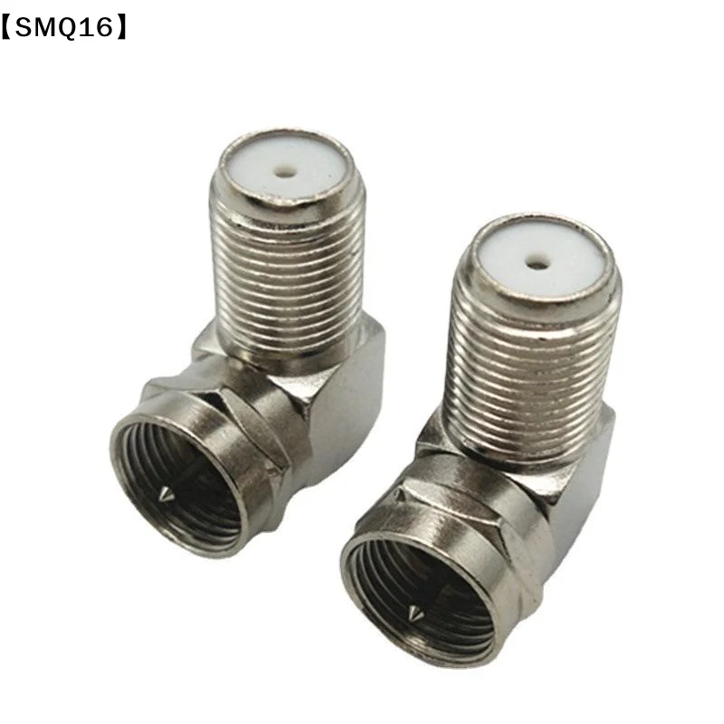 1Pcs 90 Degree Right Angled TV Aerial Cable Connector F Male To F Female Adapter RF Coaxial Converter【SMQ】