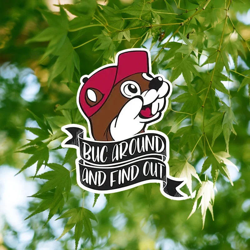 

Buc Around and Find Out Motorcycle Stickers Waterproof DIY Motorbike Side Panels Fuel Tank Fairing Vinyl Decals Car Window Decor