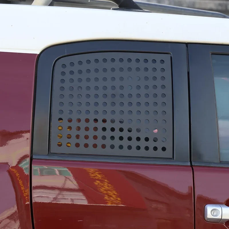 For 2007-2021 Toyota FJ Cruiser Aluminum Alloy Black Car Styling Rear Window Honeycomb Protective Plate Car Exterior Accessories