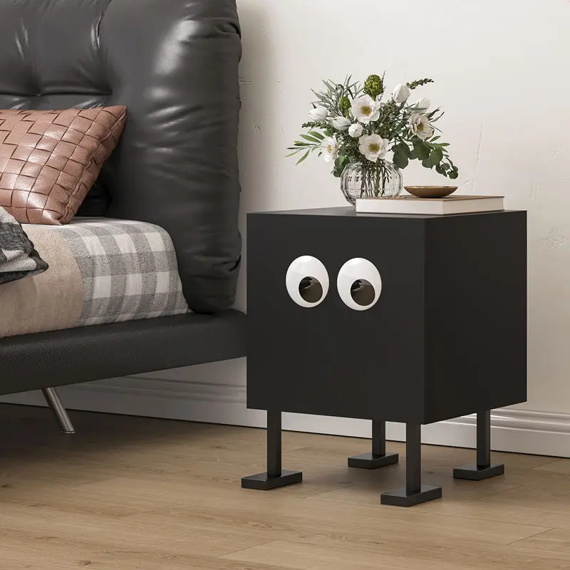 Creative Robot Metal Bedside Table Modern Simple Cute Childlike Cartoon Big Eyes Bedside Cabinet Storage Cabinet Bed Side Table