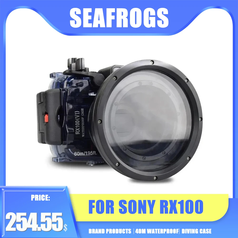 

Чехол Seafrogs для цифровой камеры Sony RX100 I II III IV V VI VII, чехол для дайвинга, водонепроницаемый чехол, водонепроницаемая сумка