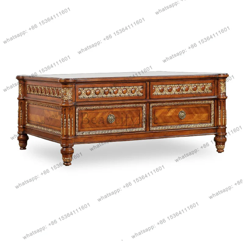 

Neoclassical coffee table mahogany European coffee table