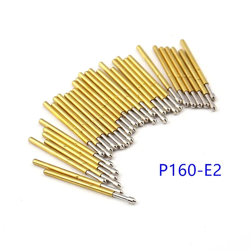Hot Sales 100PCS/Bag  P160 Series Brass Spring Test Probe with Nickel Plated Needle Diameter Electronic PCB Spring Test Probe