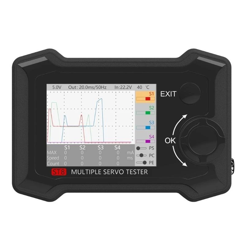 652F ST8 Servos Tester 8-Channel Output Accurate Testing Equipment for Servos Measure Output and Current for Drones