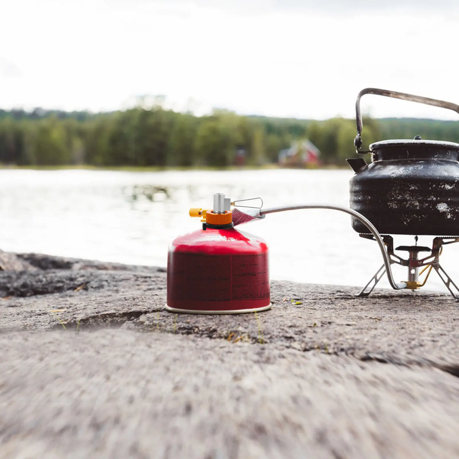 Gas Canister Adapter Outdoor Camping Stove Fuel Converter Refill Valve for Hiking Backpacking Burners