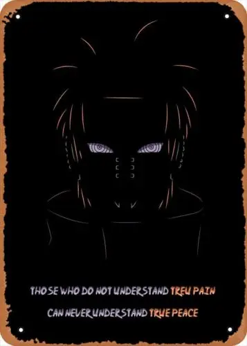 Poster Anime Shippuden figure metal tin sign Nagato pain Wall Art Decor