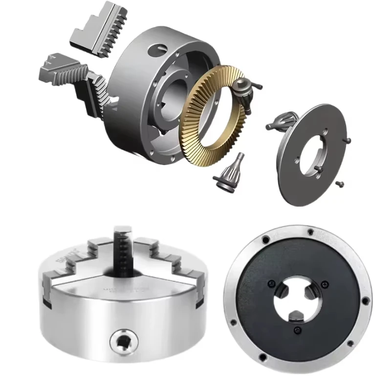 K11 80 100 125 160 200 250 Manual Lathe Three Jaw Chuck 100mm Sanou Four Jaw Self-centering Chuck 4\'\' Scroll Chuck for Small L