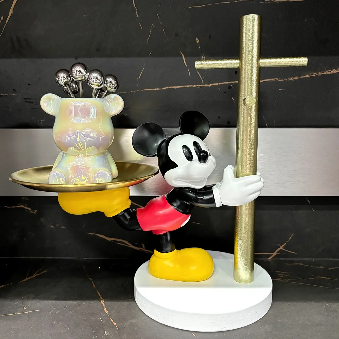 Disney Mickey Mouse Hall Storage Dolls Anime Living Room Tray Decoration Models Collection Dolls Home Accessories Toys Doll