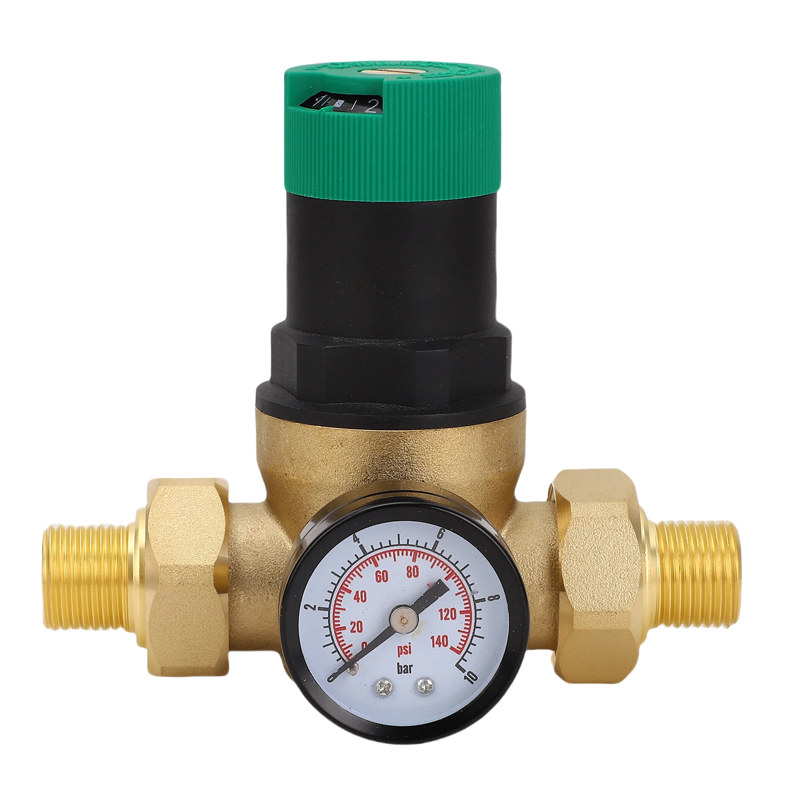 

Water Pressure Regulator Water Pressure Regulator with 0-60Mpa Meter Brass Water Pressure Reducer for Purifier Heater Faucet