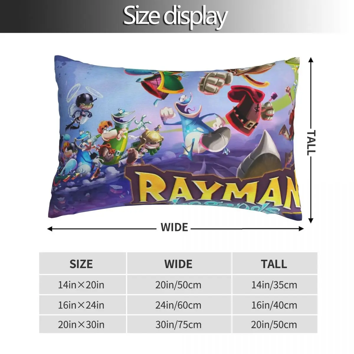 ألعاب الكرتون Rayman Legends مستطيل المخدة غطاء الوسادة ديكور غرفة نوم السرير المنزل الراحة رمي وسادة #4