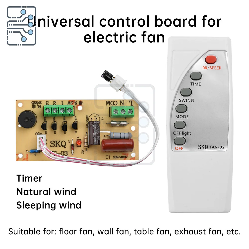 Universal fan remote control board compatible with floor fan shaking fan table fan modification board circuit control motherboar