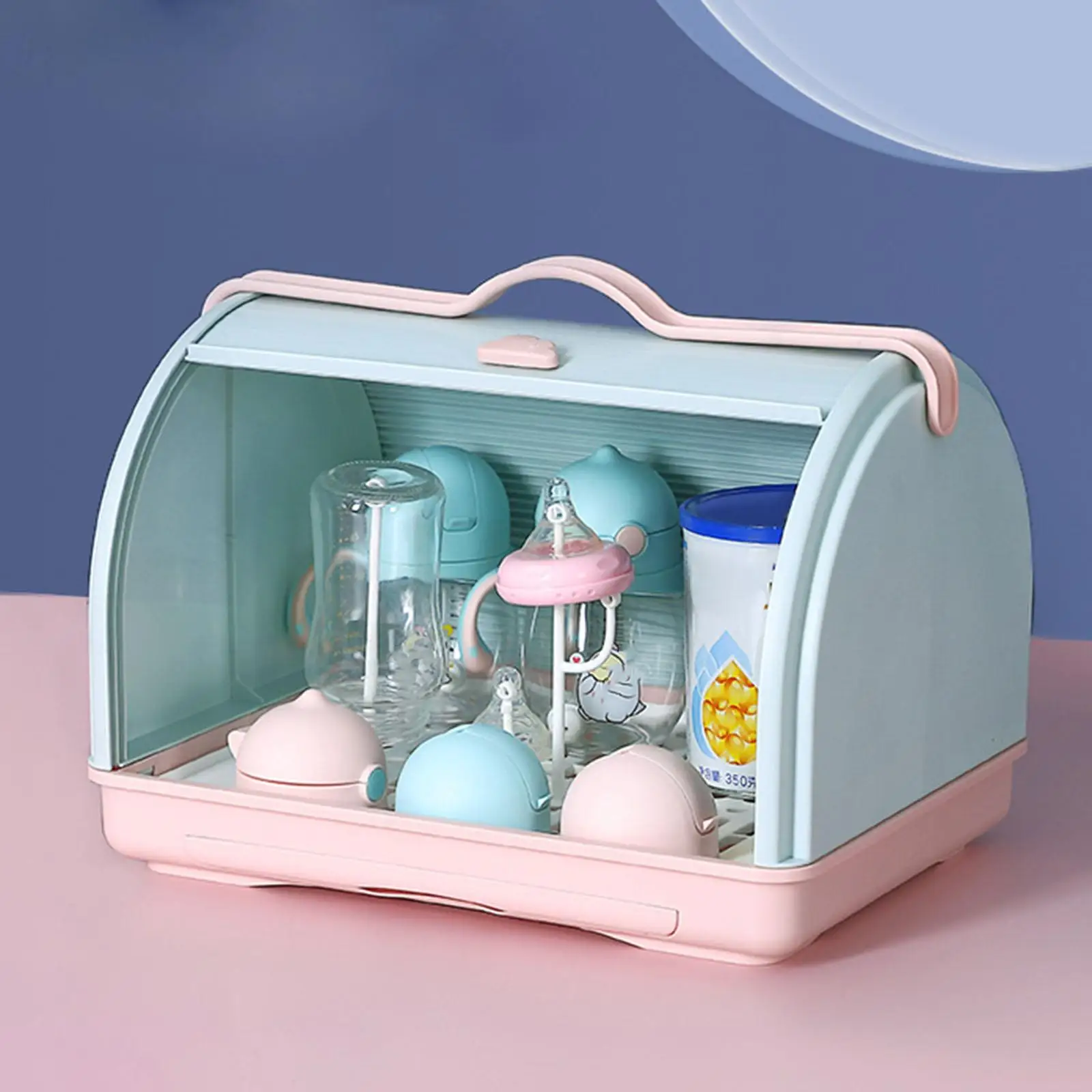 Milk Bottle Storage Box Organizer Tableware Drying Case Nursing Bottle Holder for Household