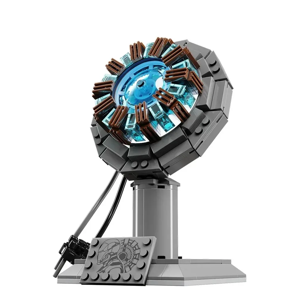 New 2026 Superheroes Iron Man Nuclear Reactor Building Blocks Time Gem Doctor Strange Bricks Black Panther Necklace Toys Gifts view 4