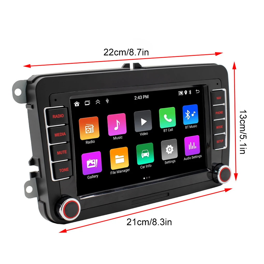 Android Auto Radio Seamlessly Integrated For Compatibility Double Din Car Stereo For 2+64G