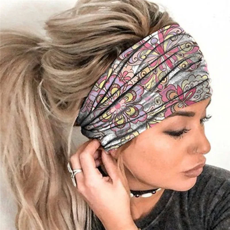 Women Headpiece Stretch 2024 Turban Hair Accessories Headwear Yoga Run Bandage Hair Bands Headbands Wide Headwrap