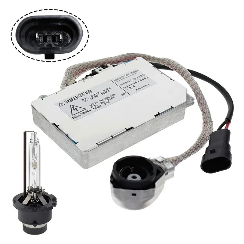 For Lexus RX300 RX330 RX350 Toyota Xenon HID Headlight Ballast Unit Controller Module & 6000K Bulb 85967-50020 DDLT002