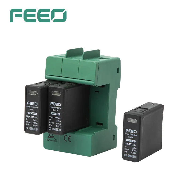 FEEO 2P 3P Surge Protection Photovolta Spd Switch 600V 800V 1000V Din Rail Voltage Protector 220V House Electrical-installation