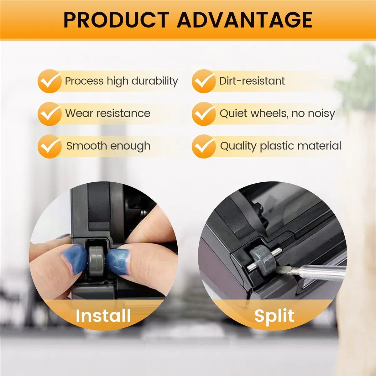 6 ชิ้นล้อหน้าสำหรับเครื่องดูดฝุ่น NV350 NV351 NV352 NV355 NV356E NV500 NV501 NV502 และอื่นๆ-A09G