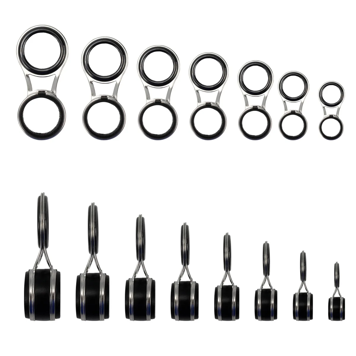 Outdoor Fishing Guide Rod Guide Rod Tip Ceramic 55 Pcs/box Guide Ring Set