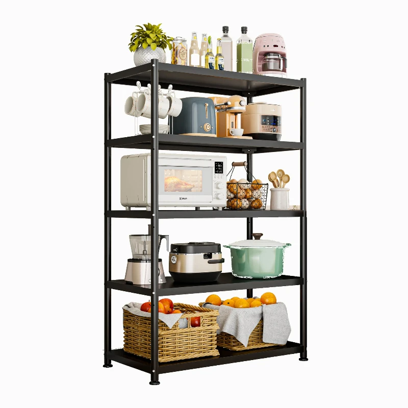 

Kitchen rack steel kitchen utensils storage household floor multi functional pot layered layer