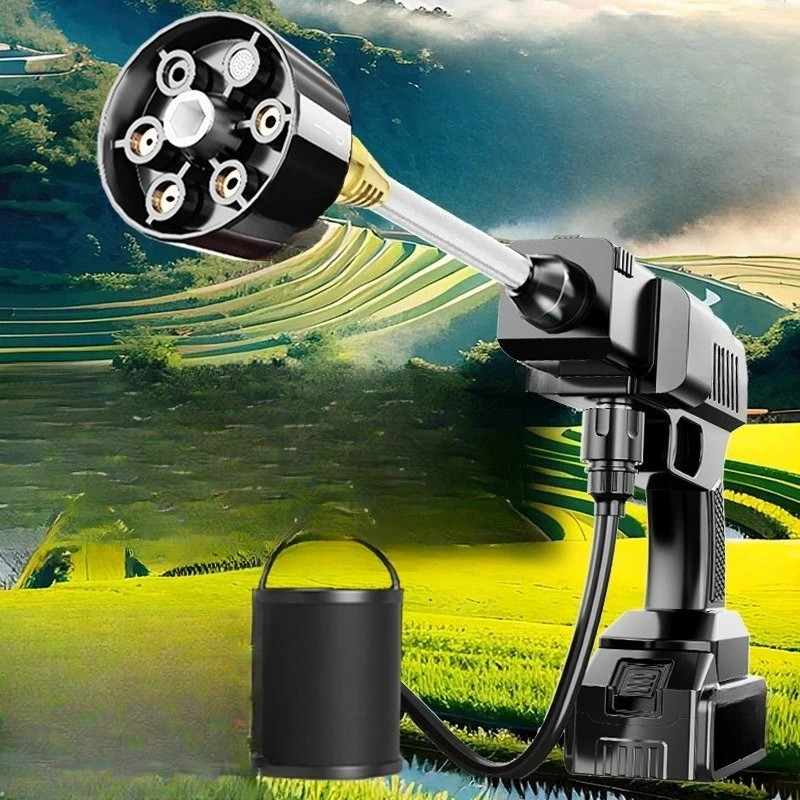 

drug dispenser, car wash high-pressure water gun household electric sprayer, wireless lithium battery watering special artifact