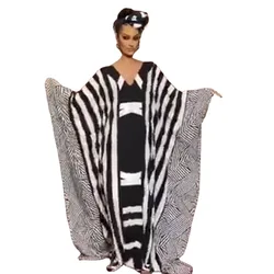 African Dresses for Women Summer Sexy African Women V-neck Polyester Plus Size Long Dress African Clothes Woman Dress