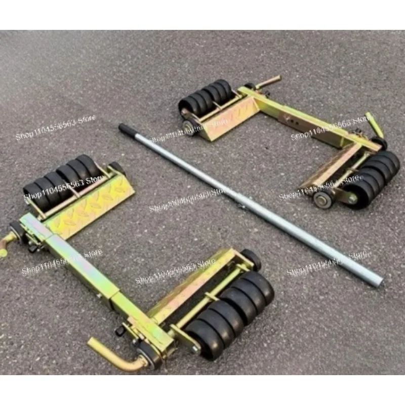 12 Wheels Anti-slip Plate Wheeled Trolley, Auto Rescue Trailer, Car Repair Lever Positioning Moving Porter Tool