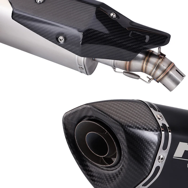 ل C400X C400GT 2018 2019-2023 دراجة نارية العادم الهروب ربط الأنابيب ألياف الكربون غطاء الخمار