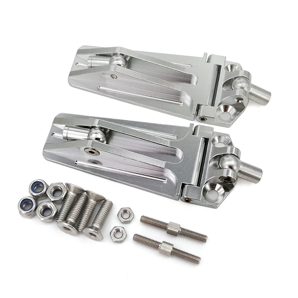 1 paire de languettes de garniture de bateau RC, rabats de garniture en métal CNC 60mm x 30mm pour bateau de vitesse RC course ovale Vee bateau TRAXXAS Spartan SR, pièce de mise à niveau à monter soi-même