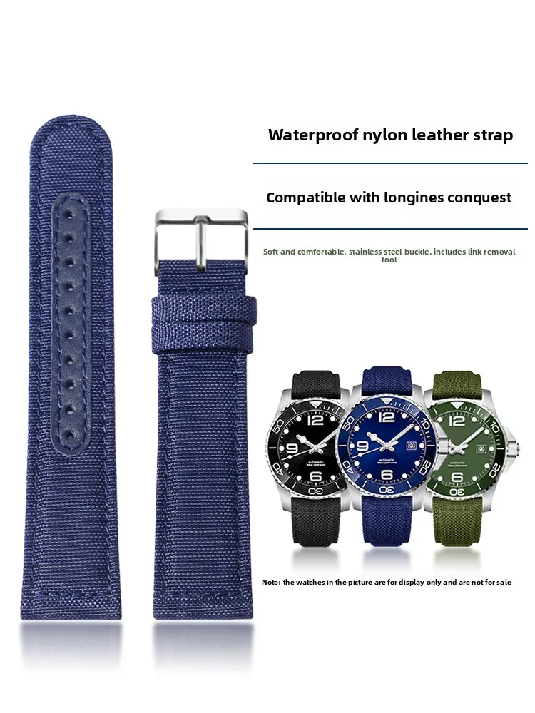 

Нейлоновый ремешок для часов мужской, для Longines Comcast/Forerunner/Classic Replica Legendary Diver Series, 22 мм