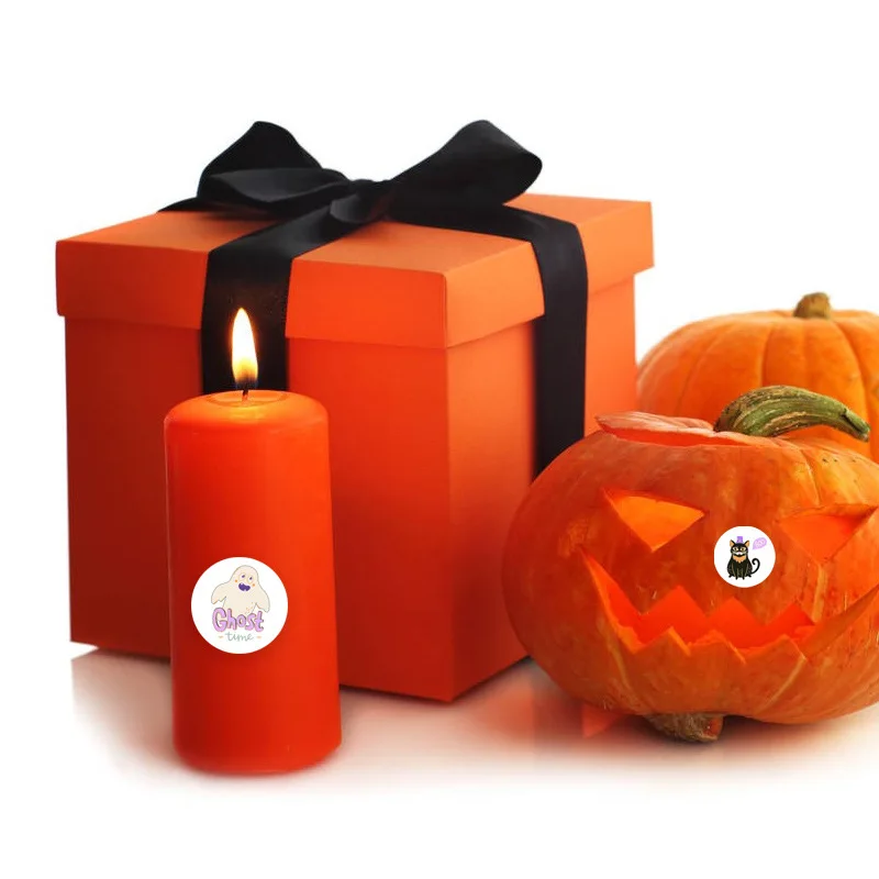 50-500 pcs Happy Halloween Kids Holiday Thanks Decorative Sticker Sticker Label 1 Inch