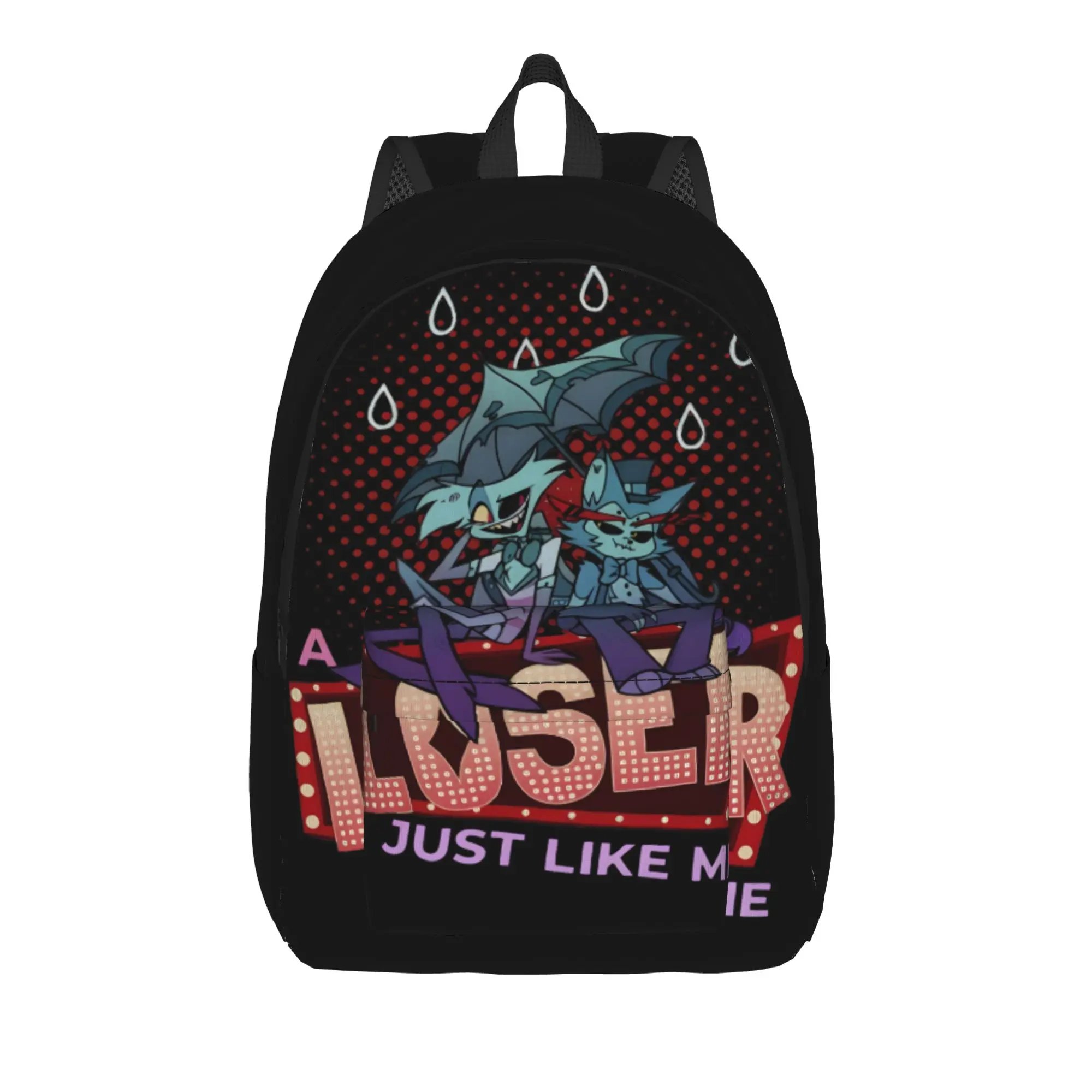 

Hazbin Hotels Backpack Girl Loser Large Backpacks Polyester Fashion High School Bags Hiking Custom Rucksack