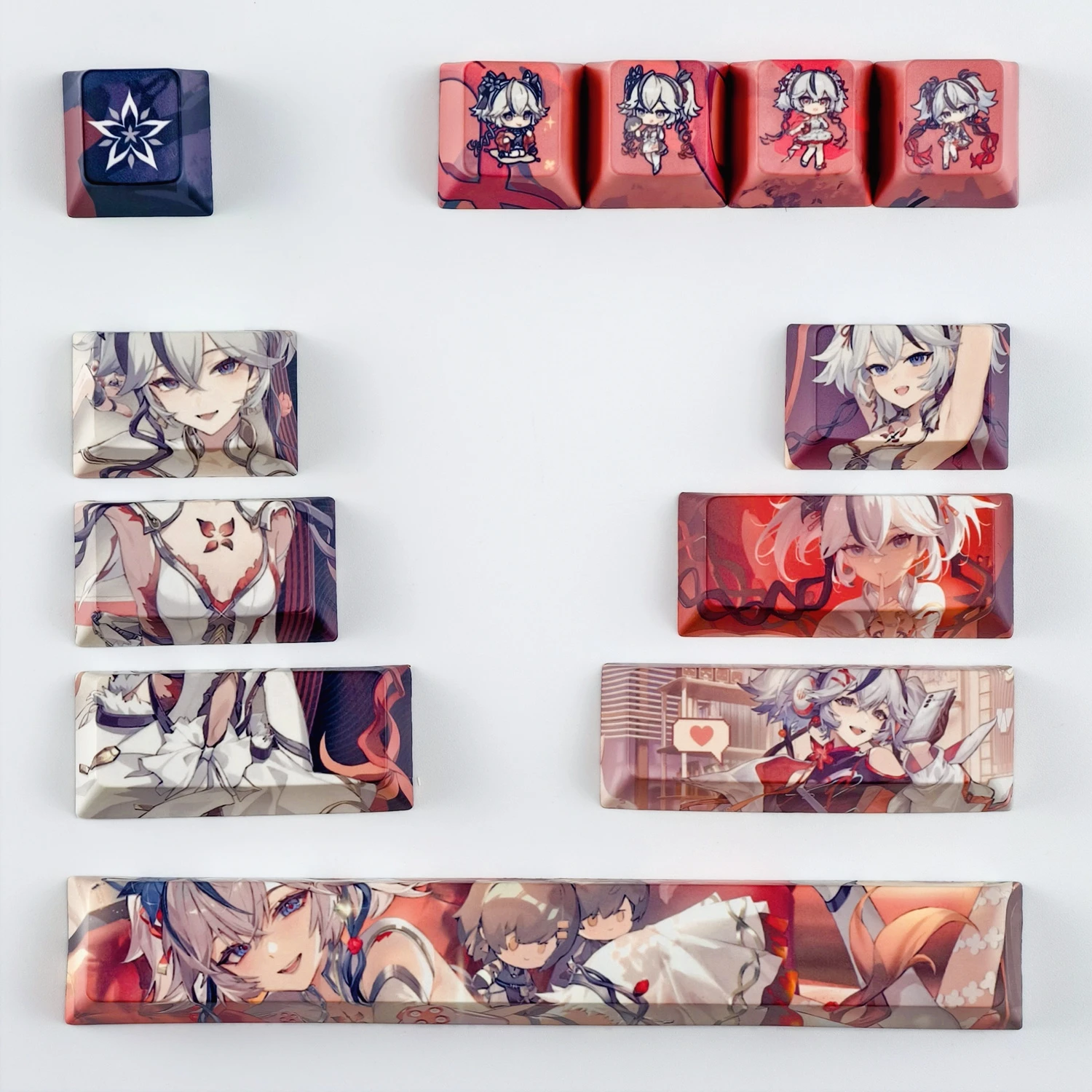 

MAIMOOO Camellya Keycap 12Keys Cherry Profile PBT Custom Wuthering Waves Anime Game Supplement Keycap for Mechanical Keyboard