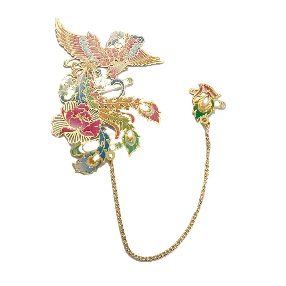 

Student Office for Teachers Page Clip Animal Shape Brass Metal Bookmark Retro Book Clip Hollow Book Mark Chinese Style Bookmark