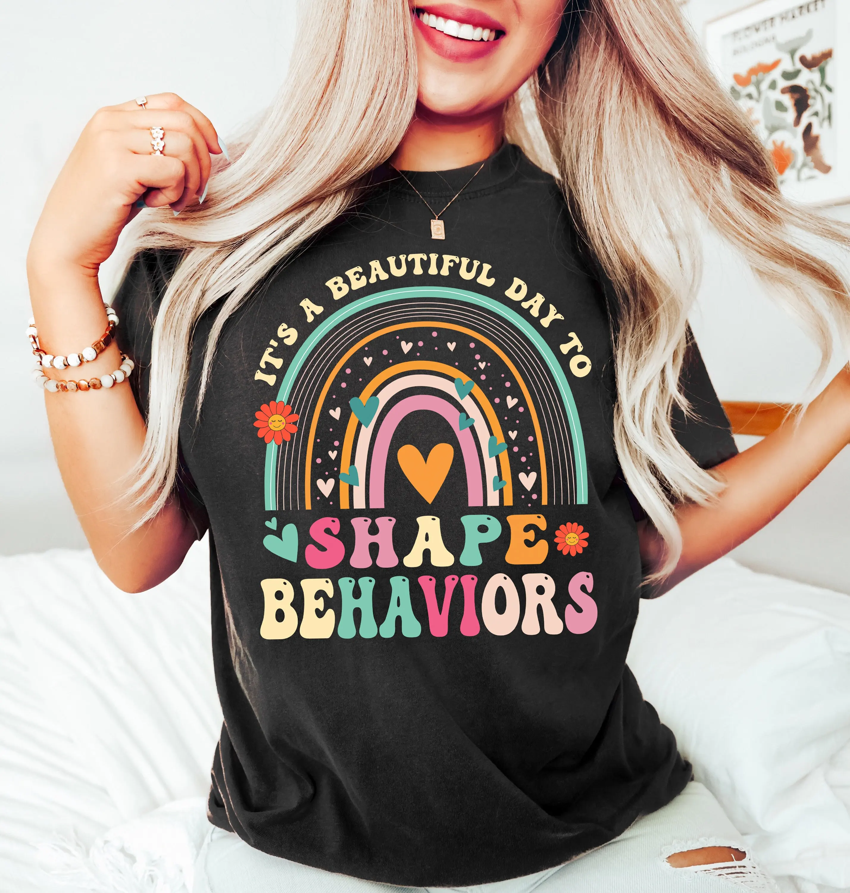 It's a Beautiful Day to Shape Behaviors Neurodiversity T Shirt Autistic Empowerment Autisum Mother Autism Colorful